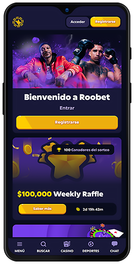 Comienza tu viaje por el mundo de las apuestas deportivas con la aplicación móvil de Roobet.