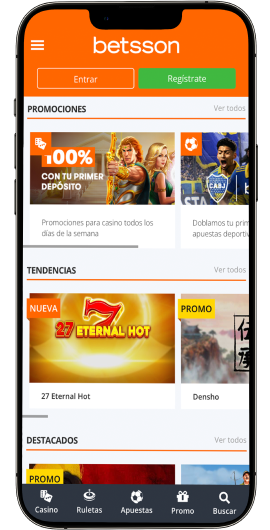 Juega a juegos de casino y apuesta en deportes en la aplicación Betsson.