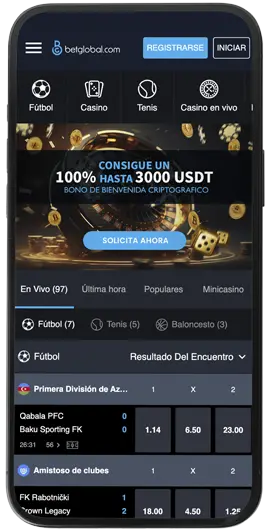 En la aplicación Betglobal, siempre puedes encontrar los eventos deportivos más importantes y hacer tus apuestas fácilmente.