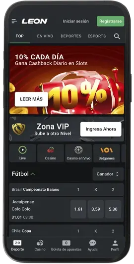 Utilice la aplicación Leon para realizar sus apuestas de forma rápida y eficaz.